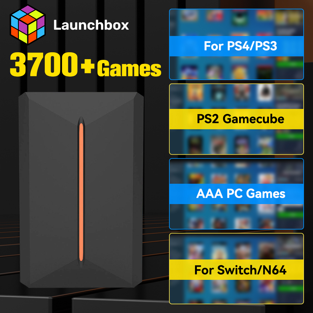 Retro Gaming Ps2 - Launchbox-disco duro de juego externo de