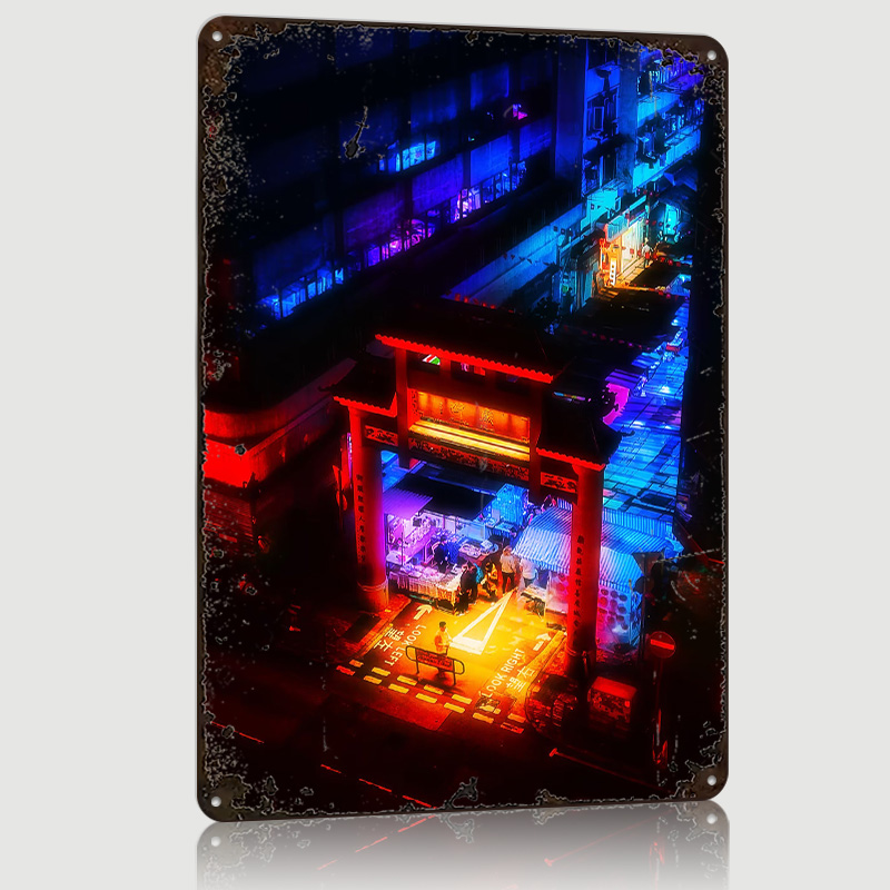 Retro Gaming Market - Letrero Metálico Vintage Personalizado del Mercado