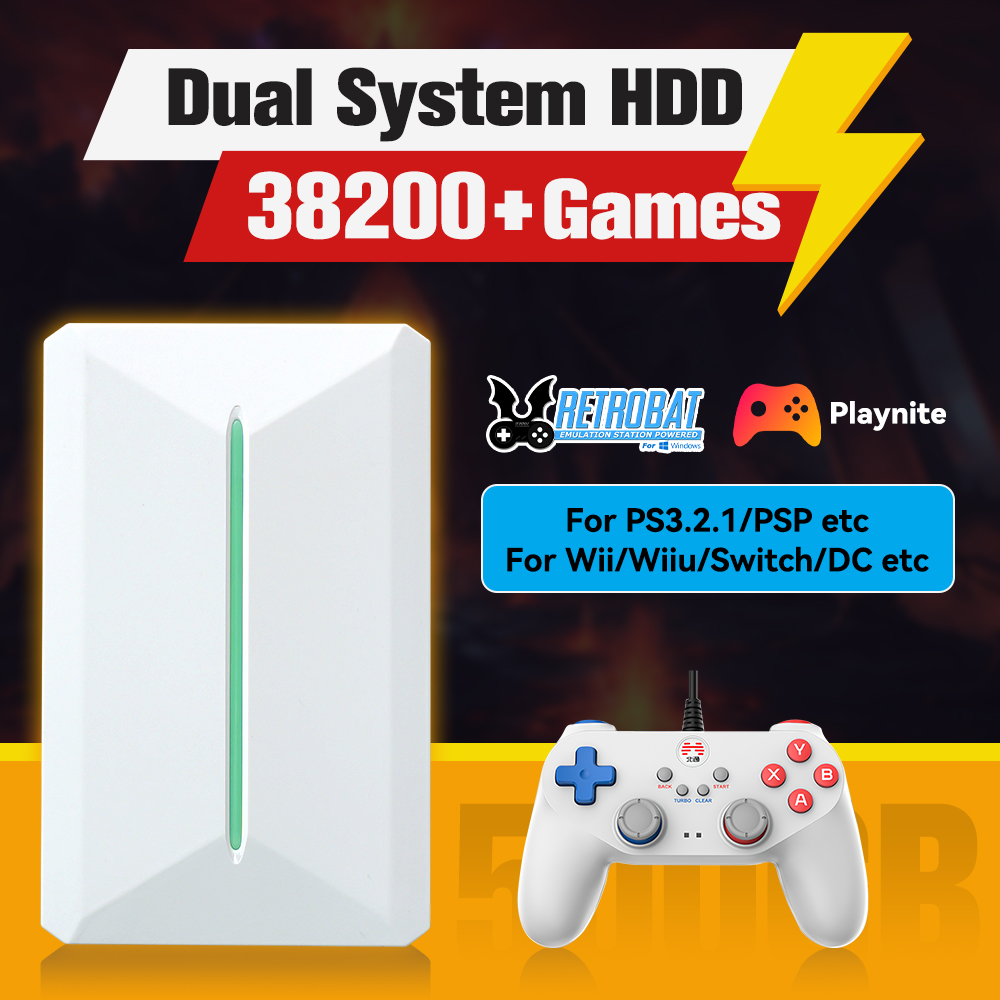 Retro Gaming Emulator - Retrobat & Playnite System HDD consola