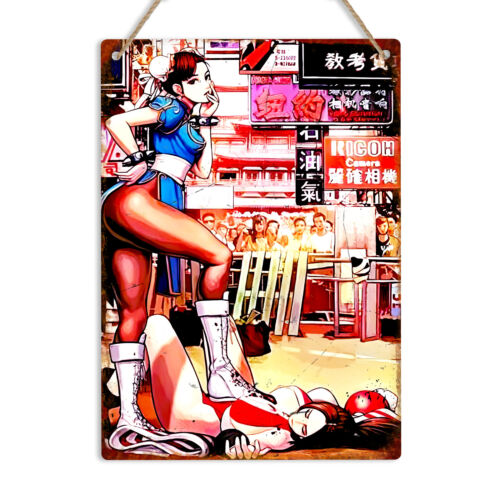 Retro Gaming Us - Letrero Metálico Retro de Chun Li