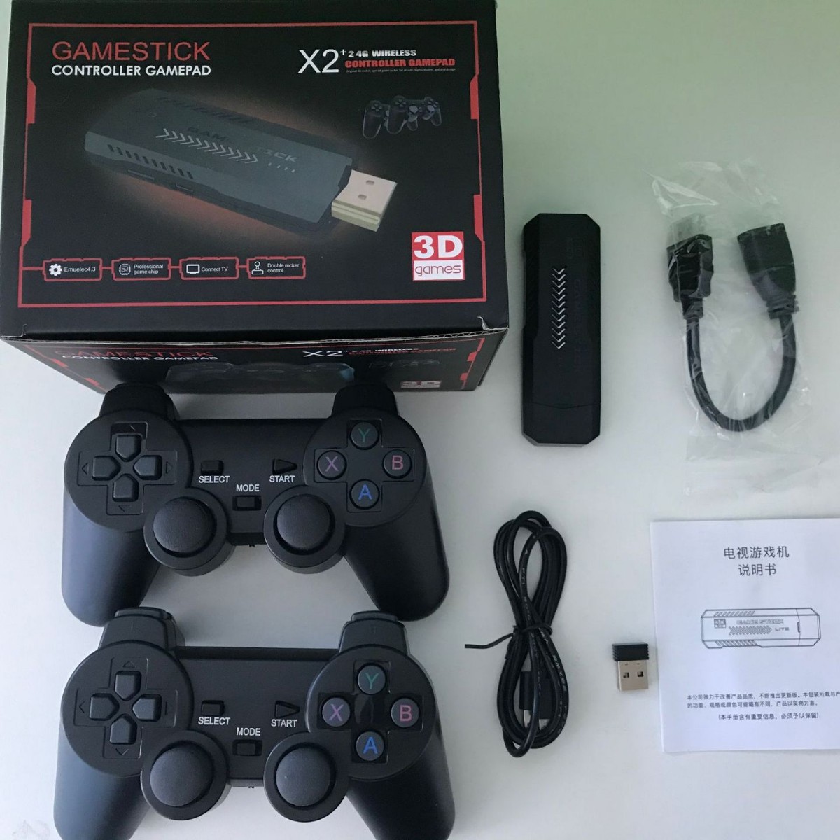 Retro Gaming Stick - Consola de Videojuegos Retro X2, Controles