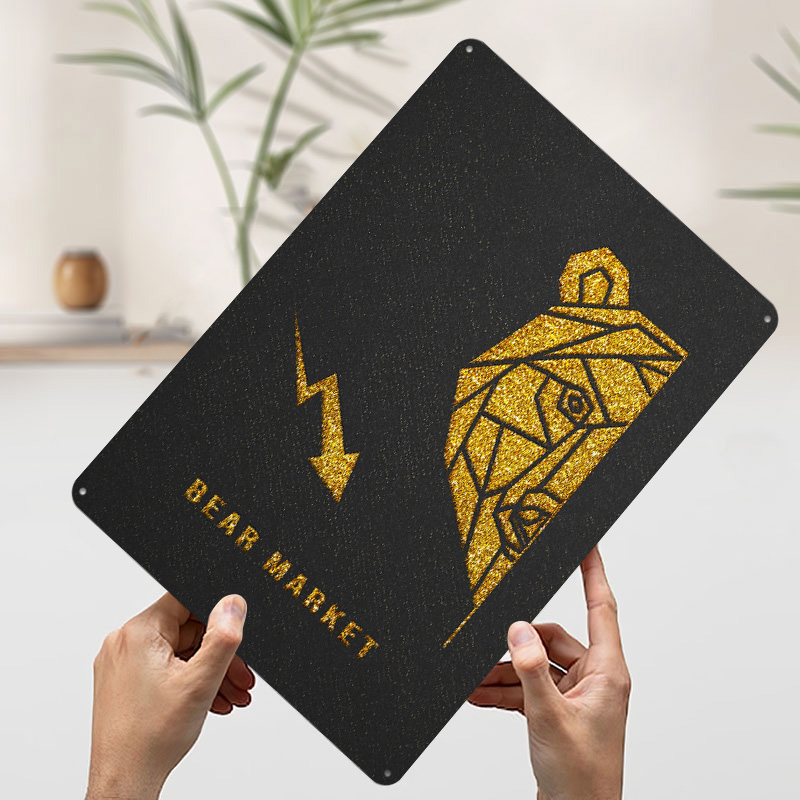Poster Metálico Gold Bear Mark - Retro Gaming Market reseña y precio